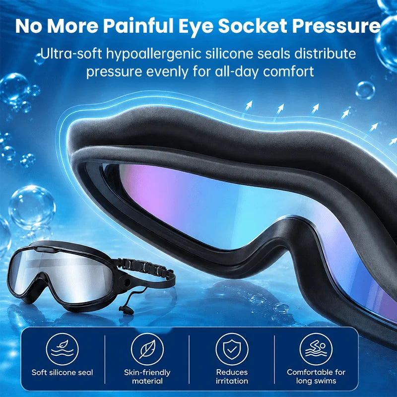 Purpose-Built Anti-Fog Pro-Grade Adult Swim Goggles for Everyday Use