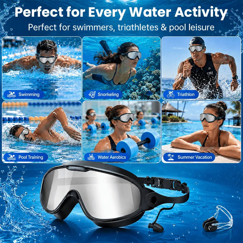 Purpose-Built Anti-Fog Pro-Grade Adult Swim Goggles for Everyday Use