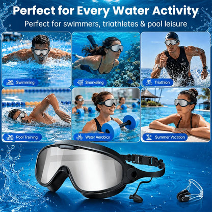 Purpose-Built Anti-Fog Pro-Grade Adult Swim Goggles for Everyday Use