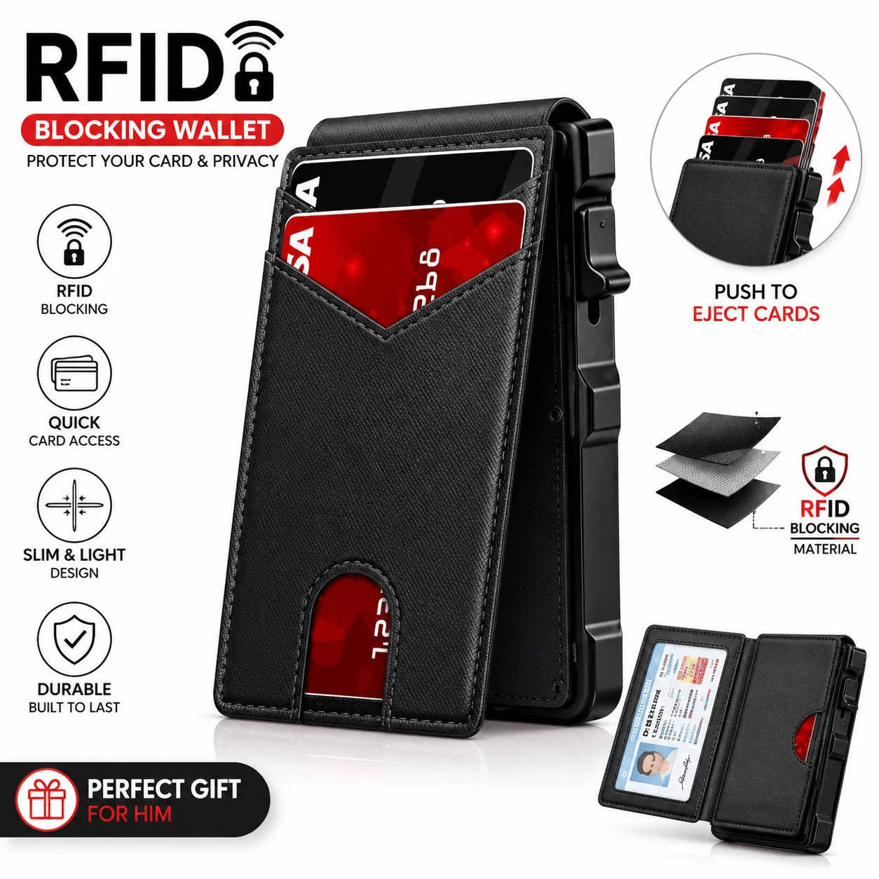 Vehicle-Ready on the – RFID Blocking Minimalist Pop-Up Wallet