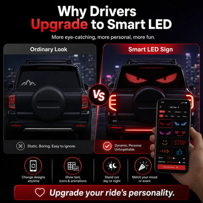 Vehicle-Ready App-Controlled Smart Car LED Sign – Customizable