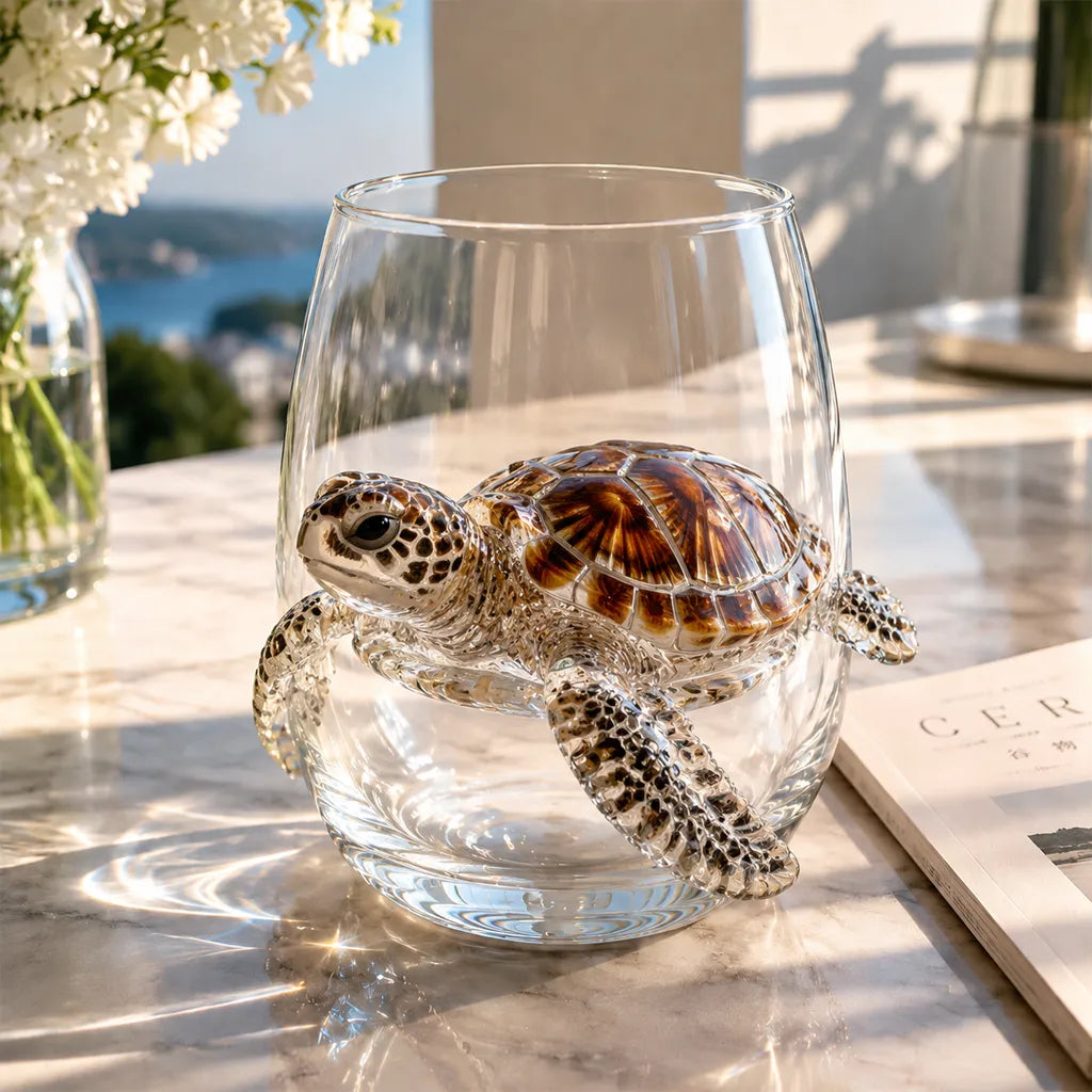 Distinctive Artisanal Blue Ringed Octopus Glassware for Everyday Wear