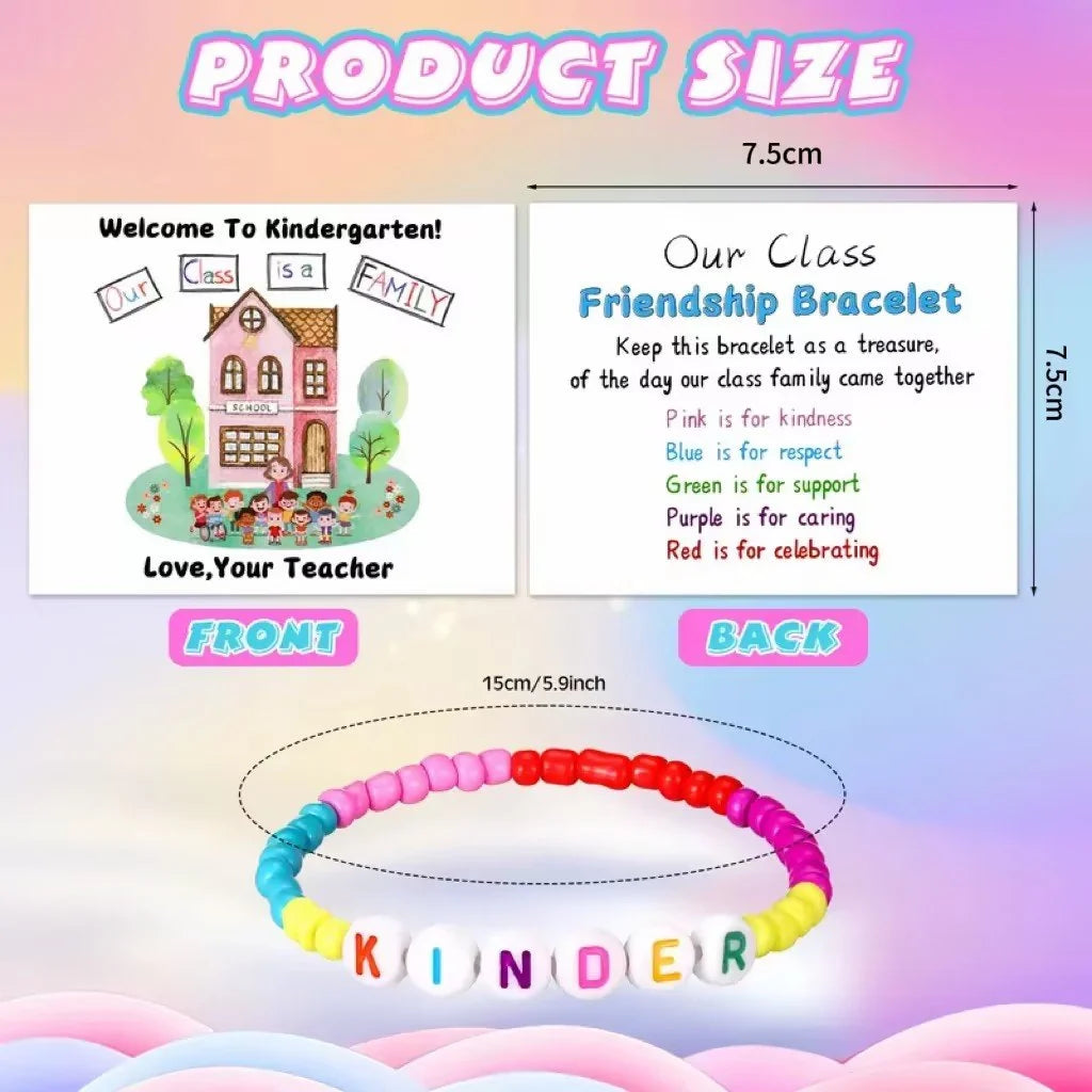 Vehicle-Ready Back to School Friendship Bracelets Set -Include Our