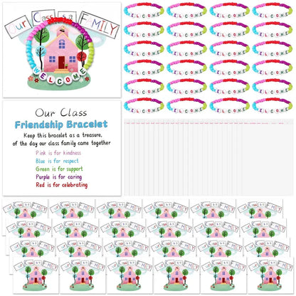 Vehicle-Ready Back to School Friendship Bracelets Set -Include Our