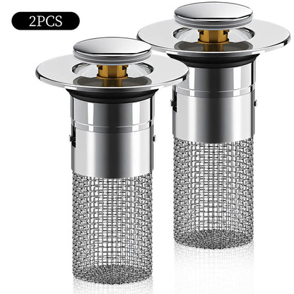 Easy-Care Universal Pop-Up Sink Drain Filter for Routine Upkeep