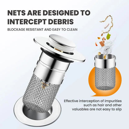 Easy-Care Universal Pop-Up Sink Drain Filter for Routine Upkeep