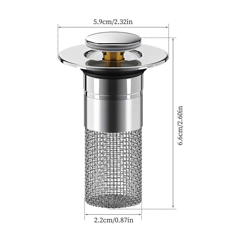 Easy-Care Universal Pop-Up Sink Drain Filter for Routine Upkeep