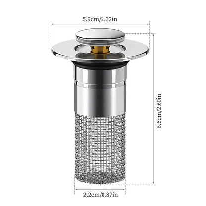 Easy-Care Universal Pop-Up Sink Drain Filter for Routine Upkeep