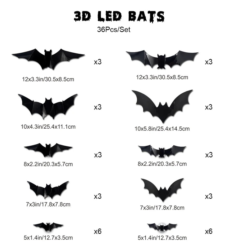 Decorative 3D Bat LED Wall Light Decor for Focused Lighting