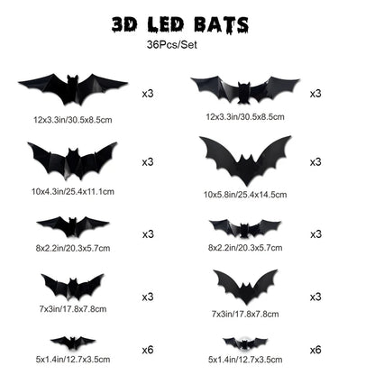 Decorative 3D Bat LED Wall Light Decor for Focused Lighting