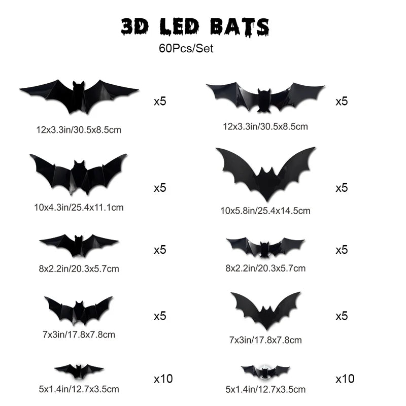 Decorative 3D Bat LED Wall Light Decor for Focused Lighting