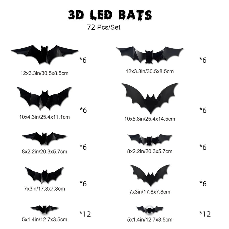 Decorative 3D Bat LED Wall Light Decor for Focused Lighting