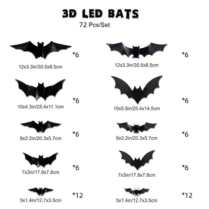 Decorative 3D Bat LED Wall Light Decor for Focused Lighting
