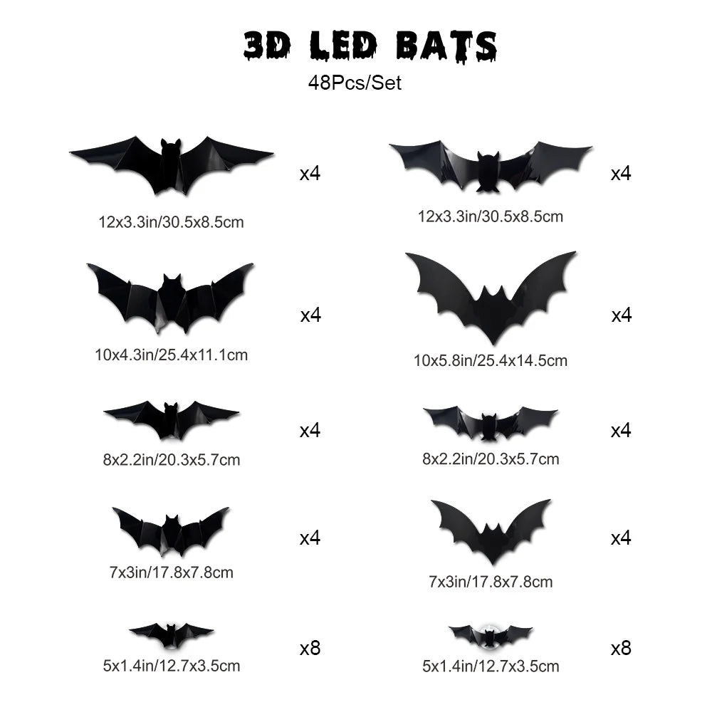 Decorative 3D Bat LED Wall Light Decor for Focused Lighting