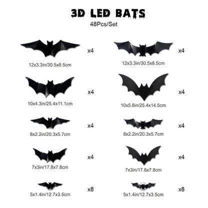 Decorative 3D Bat LED Wall Light Decor for Focused Lighting