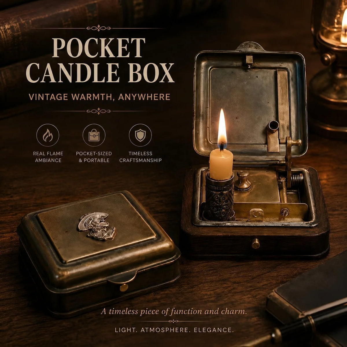 Purpose-Built 19th Century Mechanical Candle Box for Everyday Use