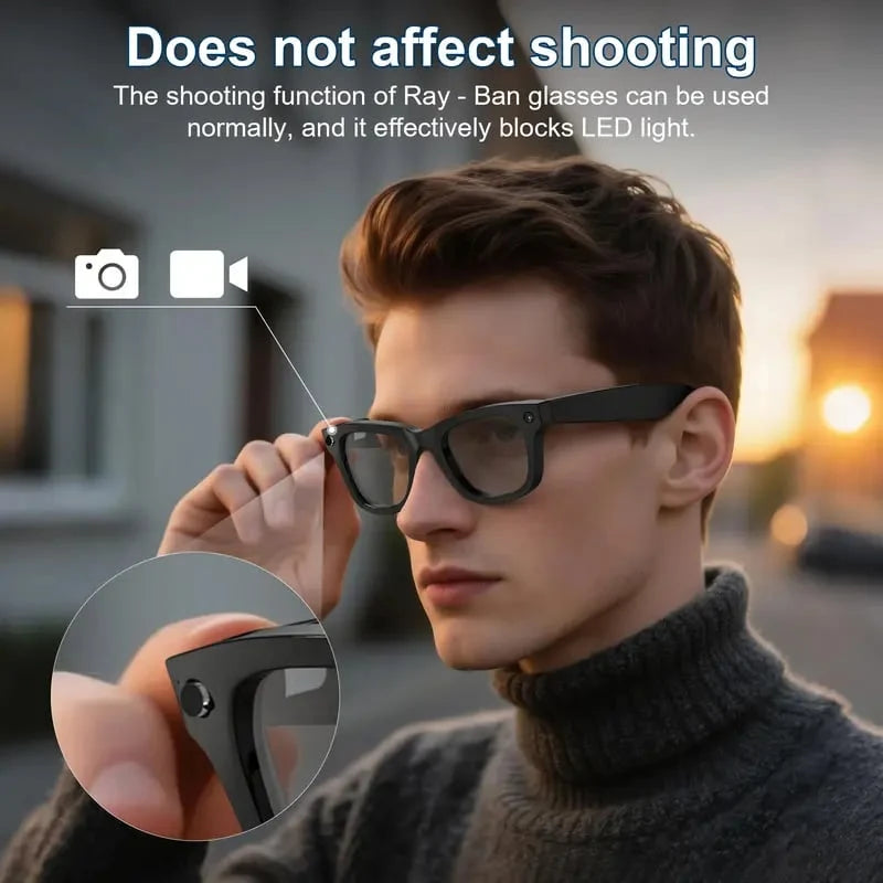 Decorative LED Light Blocking Stickers for Smart Glasses – Discreet