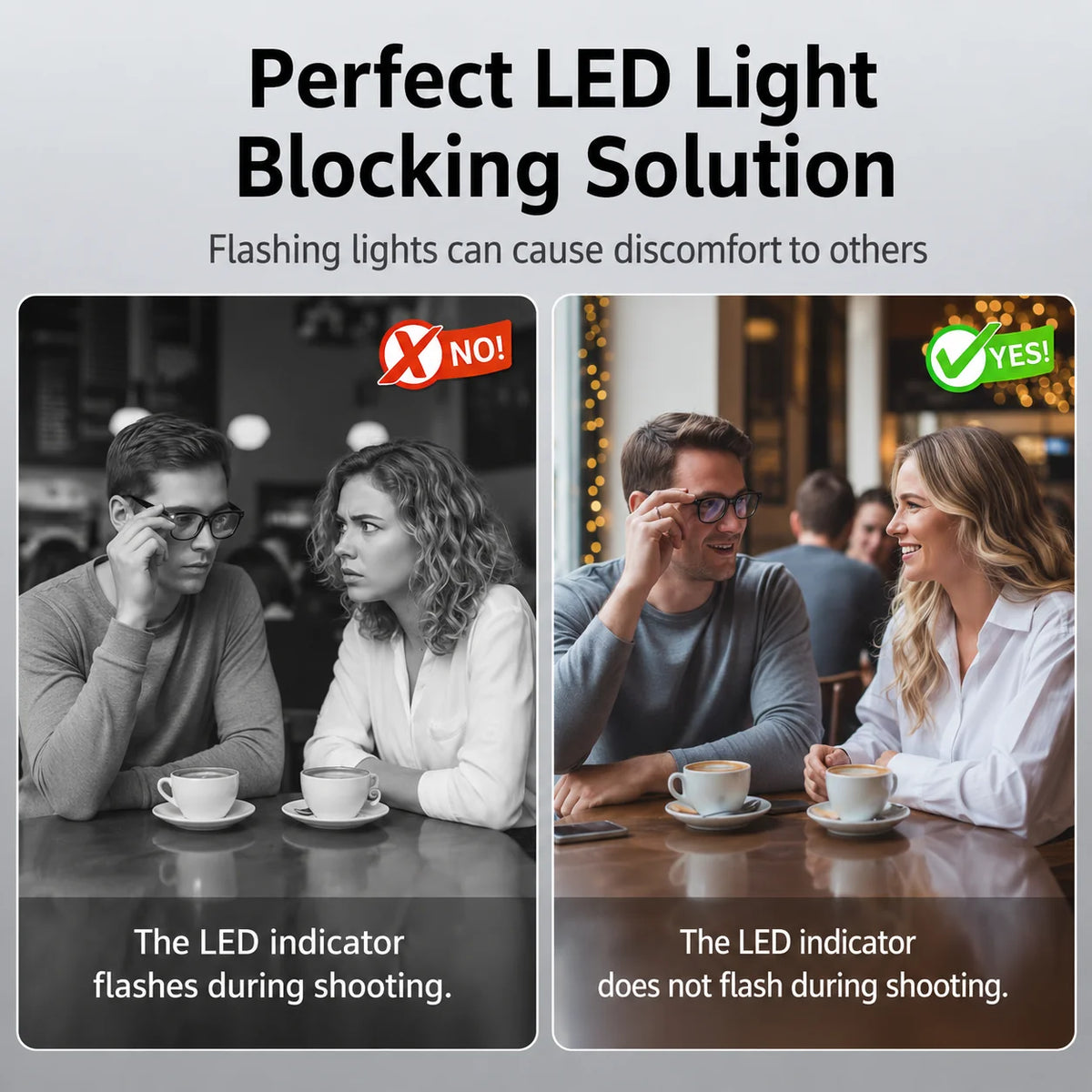 Decorative LED Light Blocking Stickers for Smart Glasses – Discreet