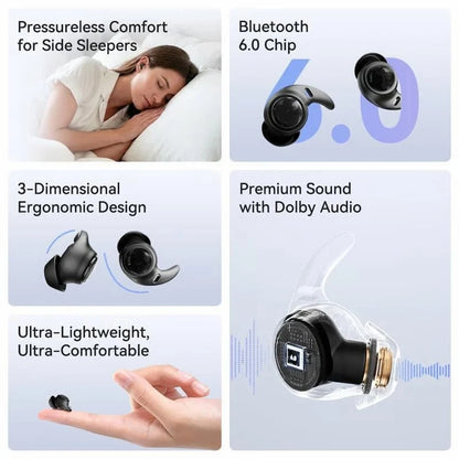 Low-Profile Bluetooth Earbuds Designed for Sleep Listening