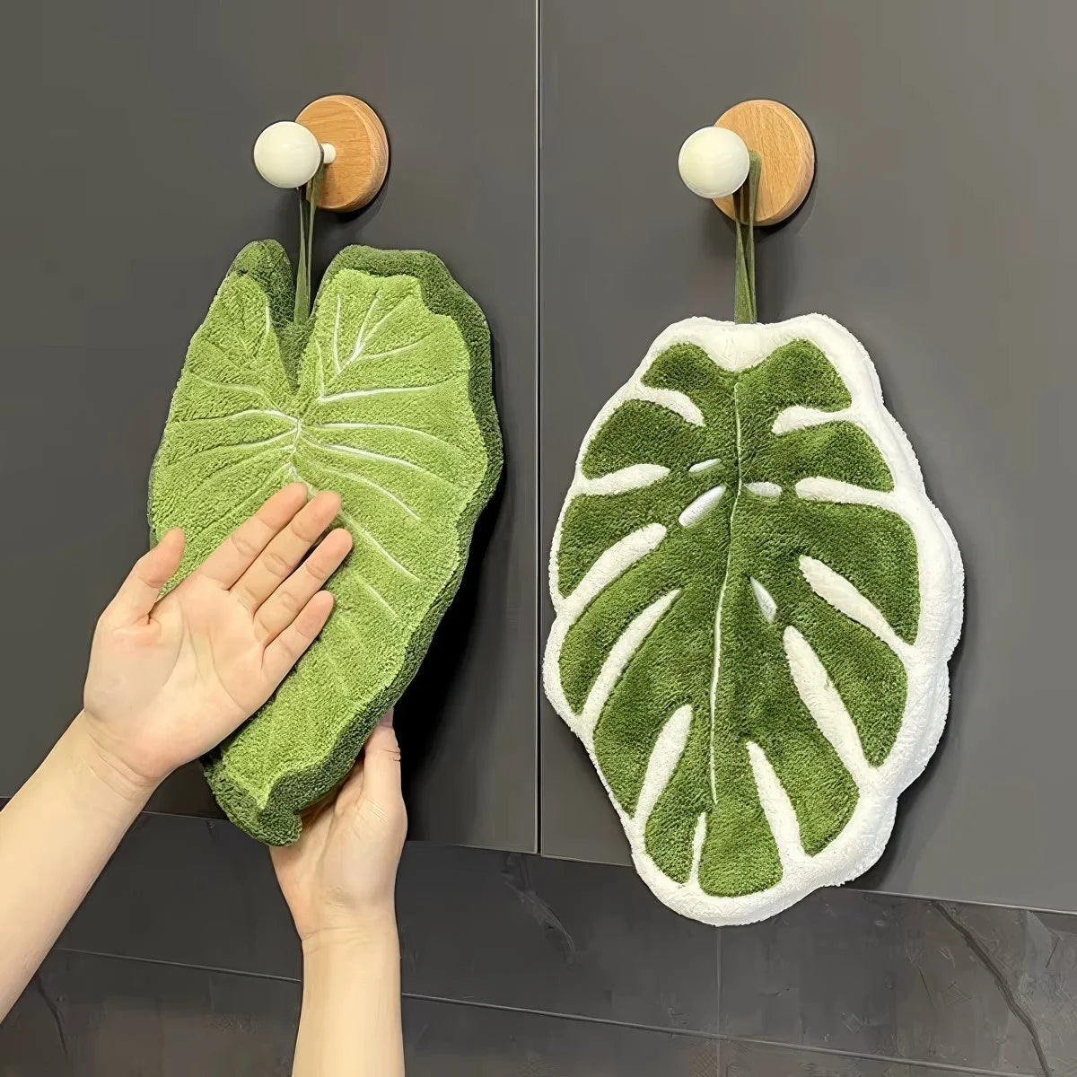 Purpose-Built Botanical Leaf Microfiber Hand Towel for Everyday Use