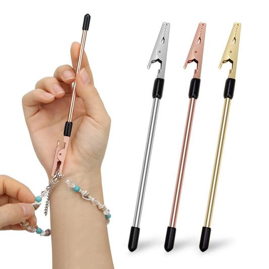 Metal Bracelet Clasp Helper with 6-Inch One-Handed Grip