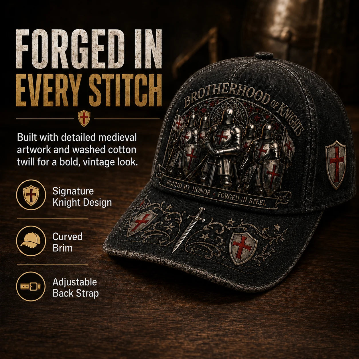 Distinctive Brotherhood Of Knights Honor Cap Honor Medal With Every