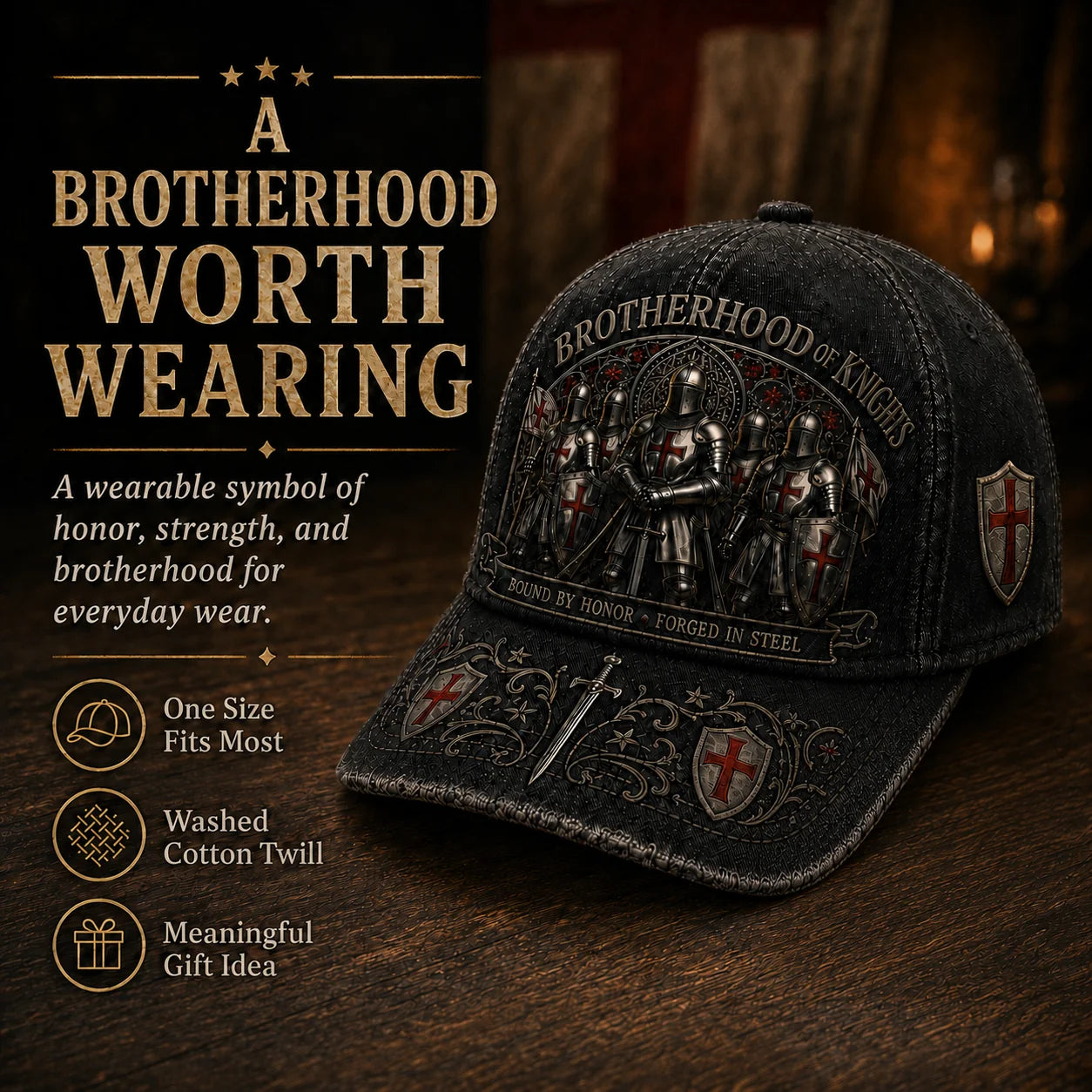 Distinctive Brotherhood Of Knights Honor Cap Honor Medal With Every