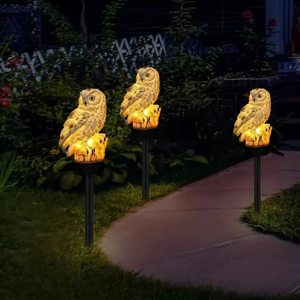 Outdoor Waterproof Solar Owl Light – LED Pathway Light for Lawn