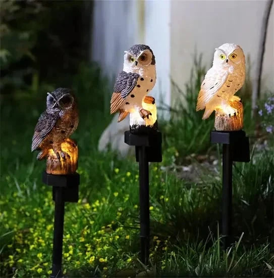 Outdoor Waterproof Solar Owl Light – LED Pathway Light for Lawn