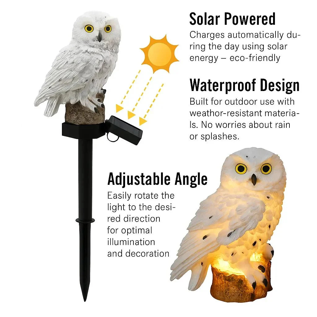 Outdoor Waterproof Solar Owl Light – LED Pathway Light for Lawn