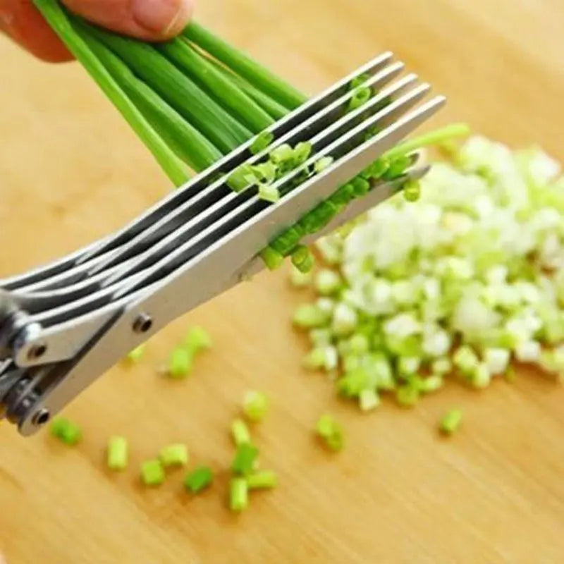 Purpose-Built Stainless Steel 5 Blades Scallion Cutter