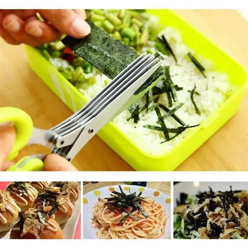 Purpose-Built Stainless Steel 5 Blades Scallion Cutter
