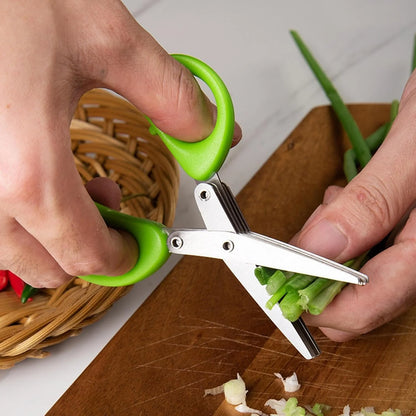 Purpose-Built Stainless Steel 5 Blades Scallion Cutter