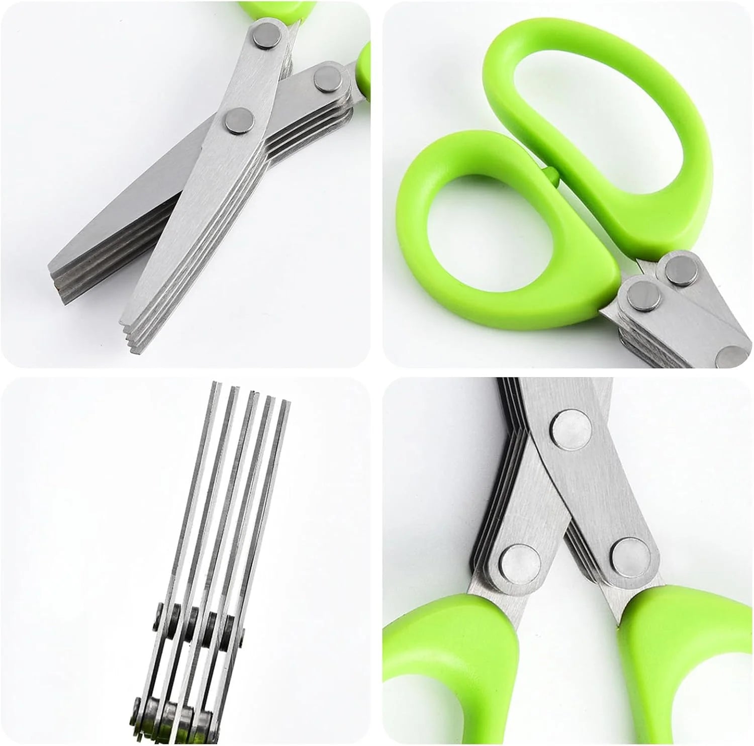 Purpose-Built Stainless Steel 5 Blades Scallion Cutter