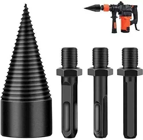 Firewood Splitting Drill Bit for Powered Log Work