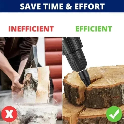 Firewood Splitting Drill Bit for Powered Log Work