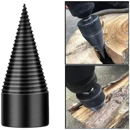 Firewood Splitting Drill Bit for Powered Log Work