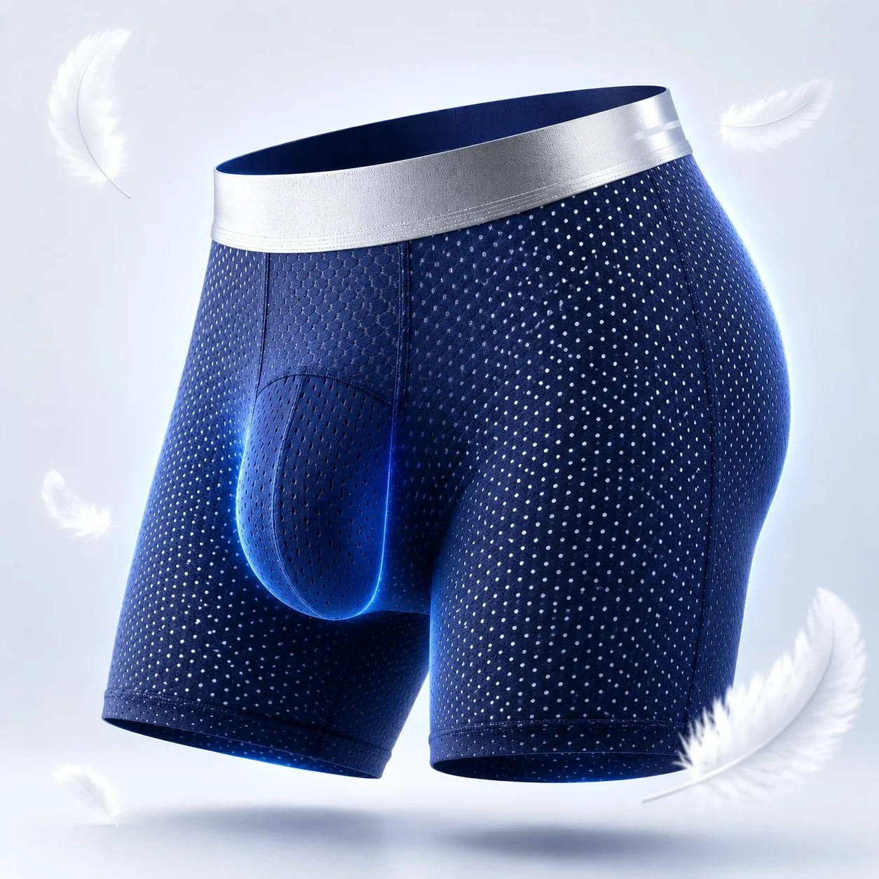Men’s Leakproof Ice-Silk Mesh Boxer Briefs