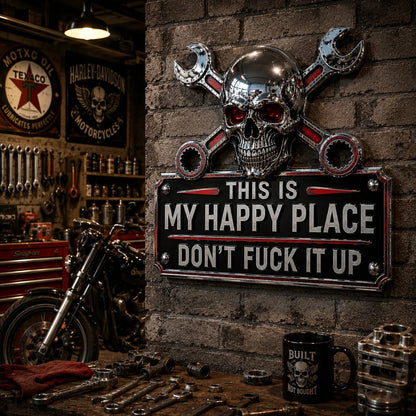 Purpose-Built "This Is My Happy Place" Garage Wall