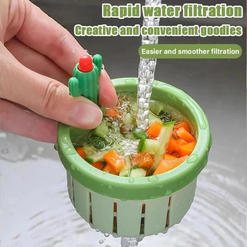 Easy-Use 2-Piece Cactus Kitchen – Sink Filter for Daily Kitchen Tasks