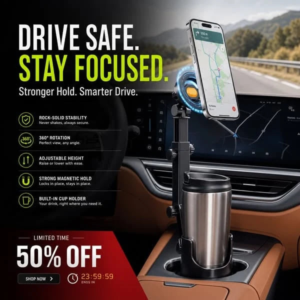 Vehicle-Ready New ArrivalHOT SALECar Cup Holder Phone Mount – 360°