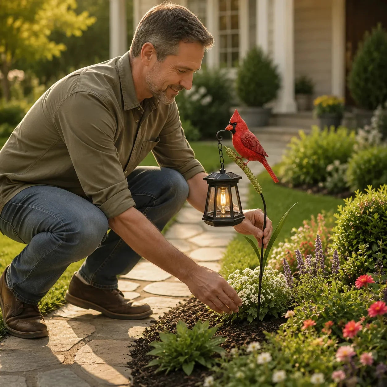 Outdoor Cardinal Solar Light – A Beautiful Garden Light That Feels