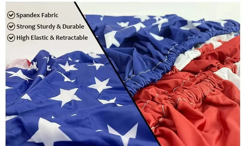 Vehicle-Ready 4th Of July 65K+American Car Hood FlagNo Glue No Tools