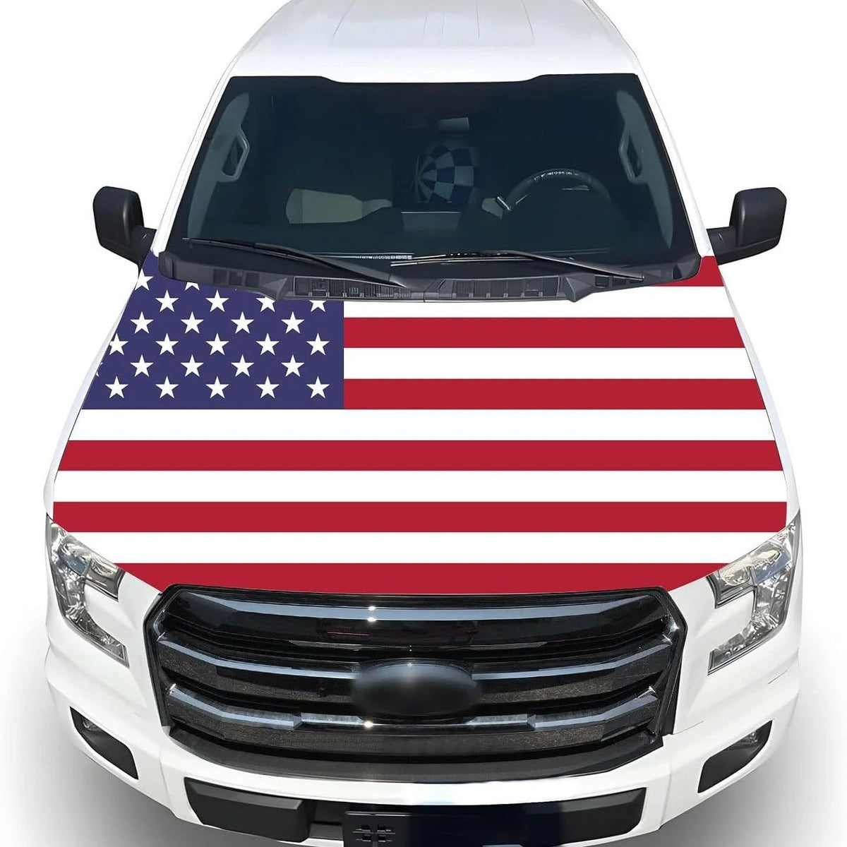 Vehicle-Ready 4th Of July 65K+American Car Hood FlagNo Glue No Tools