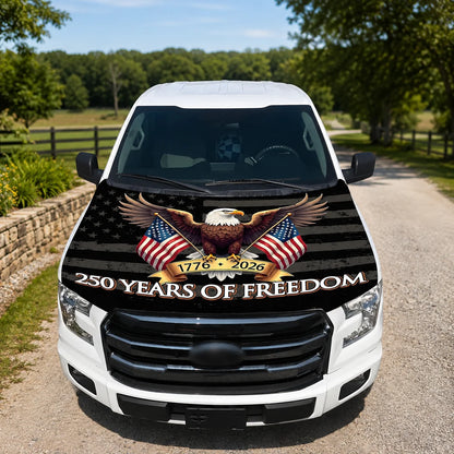 Vehicle-Ready 4th Of July 65K+American Car Hood FlagNo Glue No Tools