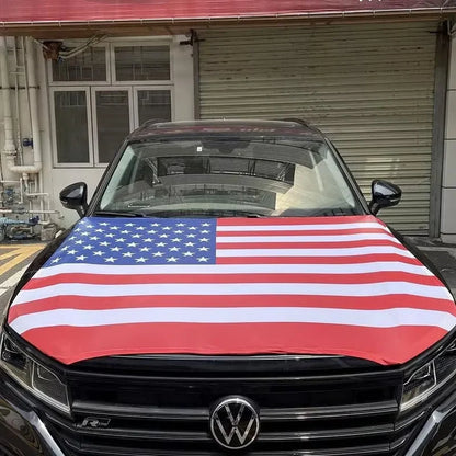 Vehicle-Ready 4th Of July 65K+American Car Hood FlagNo Glue No Tools