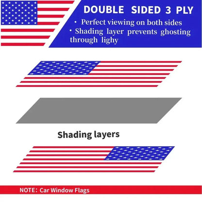 Vehicle-Ready 4th Of July 65K+American Car Hood FlagNo Glue No Tools