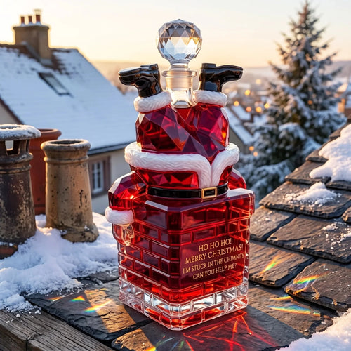 Santa-in-the-Chimney Novelty Whiskey Bottle