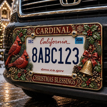 Purpose-Built License Plate Frame – Festive Style for Every