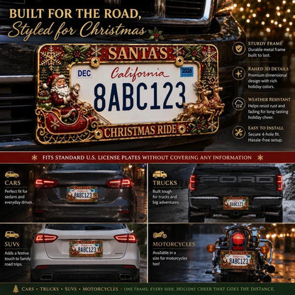 Purpose-Built License Plate Frame – Festive Style for Every